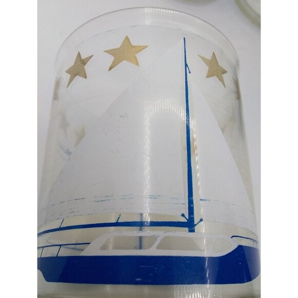 Vtg. Nautical Themed 1985 Thermo Serv Edgar Watkins Acrylic Plastic 4 Cups - Picture 10 of 11